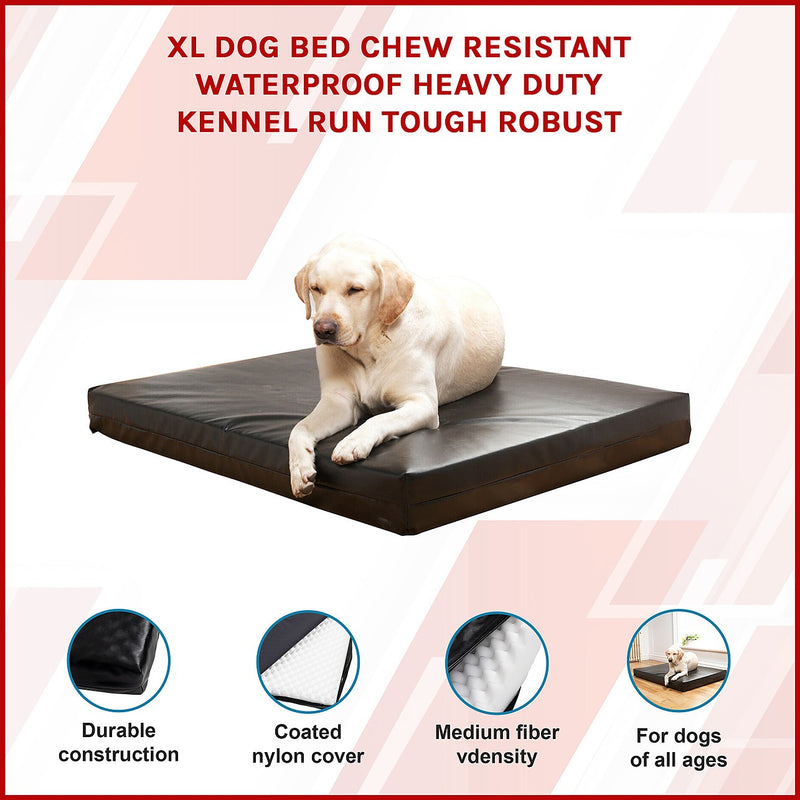 Large chew resistant dog bed best sale