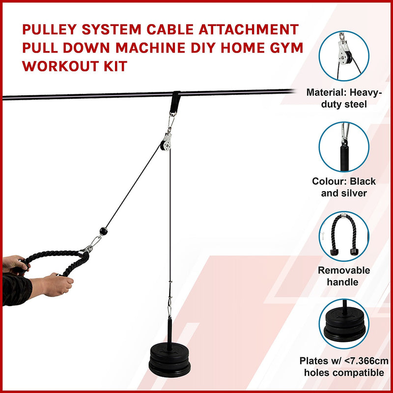 Pulley System Cable Attachment Pull Down Machine DIY Home Gym