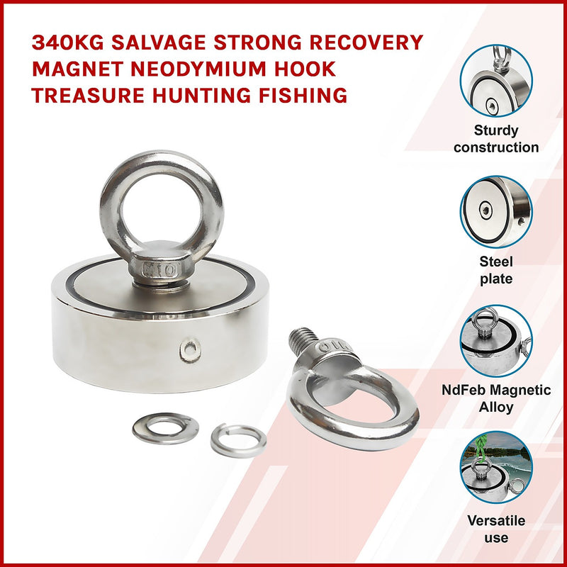 Treasure Hunting Recovery Magnet River Fishing 50KG - Magnets By HSMAG