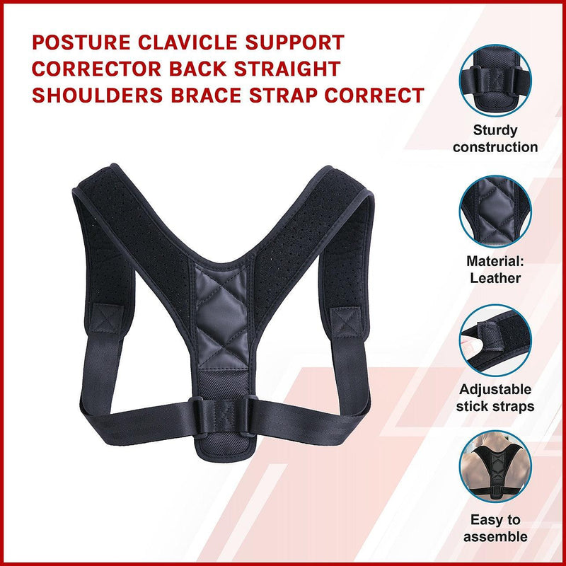 Posture Corrector Back Support Shoulder Brace Strap Correct Straight  Correction 