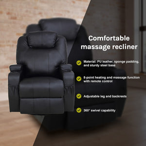 Costway electric lift power recliner discount chair heated massage sofa lounge