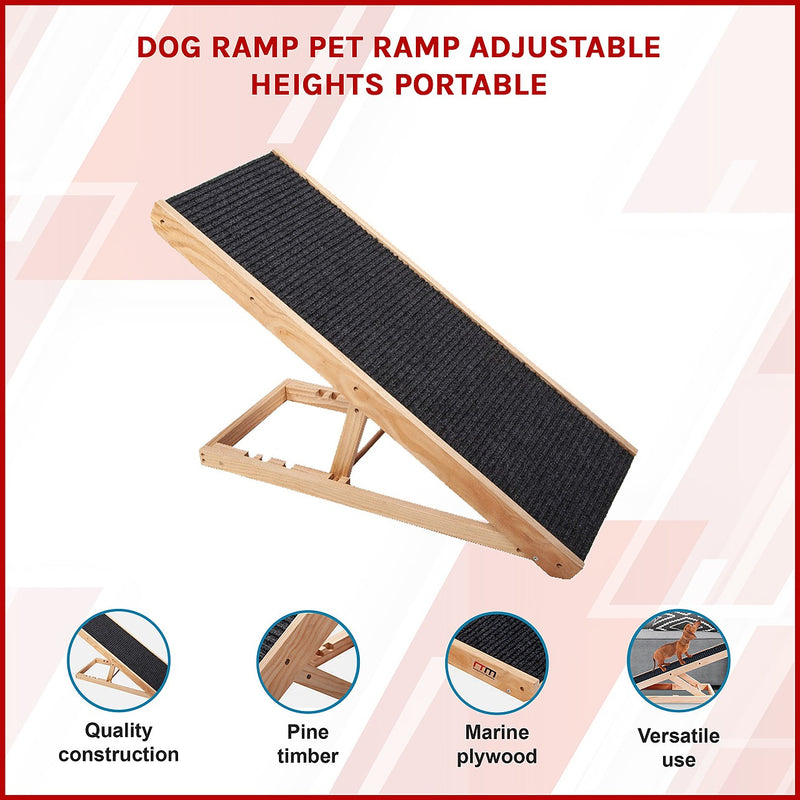 Dog Ramp Pet Ramp Adjustable Heights Portable - Home & Lifestyle > Pet ...