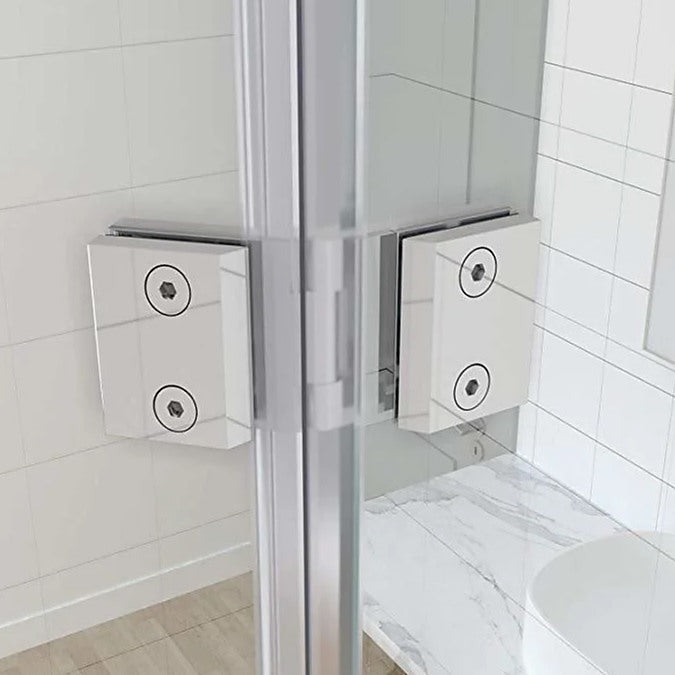 180 Degree Brass Glass to Glass Shower Door Hinge in Gunmetal