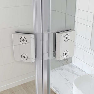 180° Stainless steel Glass-to-Glass Shower Door Hinge in Nickel