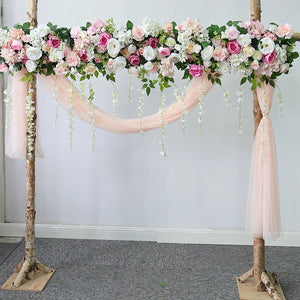 1M Artificial Flower Runner Arrangement Panel Wall Rose DIY Wedding Party Décor