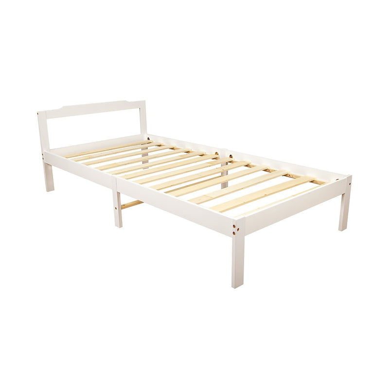 Natural Wooden Bed Frame Home Furniture - Single - Furniture > Bed 