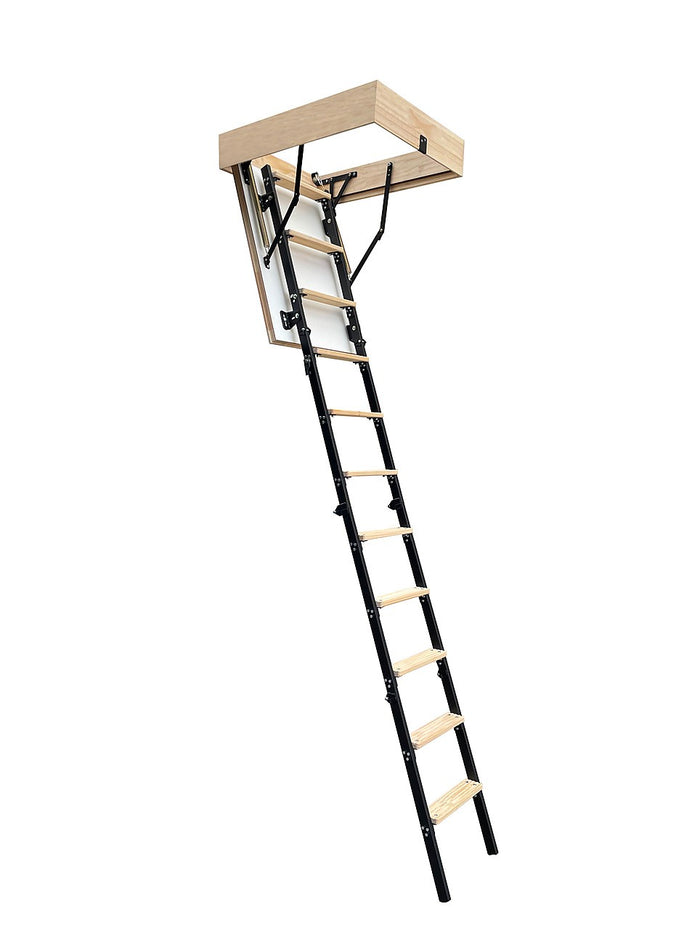 Wood Timber Metal Folding Loft Ladder 60cm x 80cm Attic Stairs