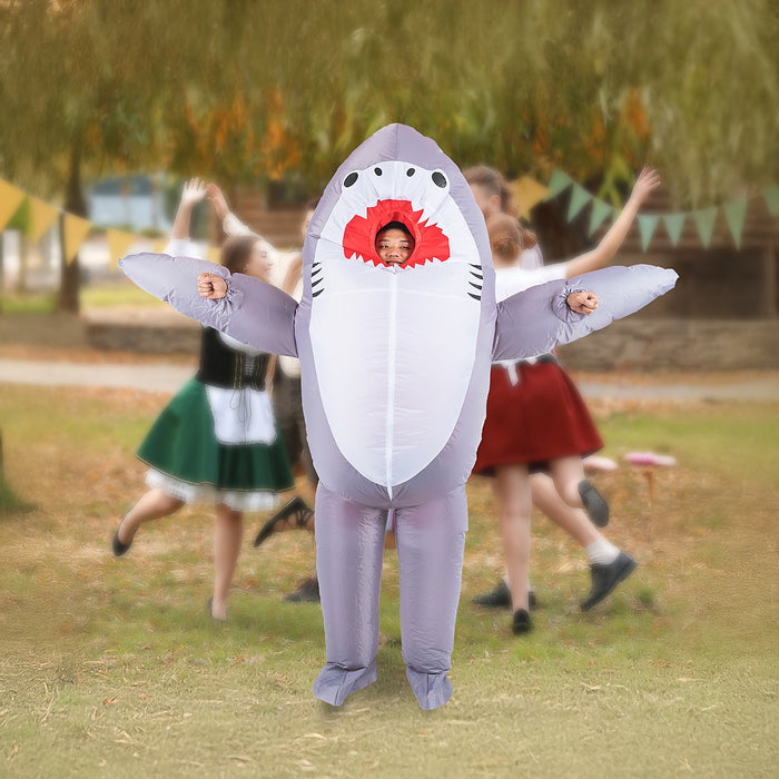 Shark Fancy Dress Inflatable Suit -Fan Operated Costume