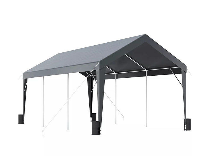 Carport Car Canopy Garage Shelter Tent 3x6m with 8 Poles for Auto Boats