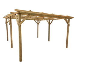 Wooden Pergola Gazebo Shed - 4x3m