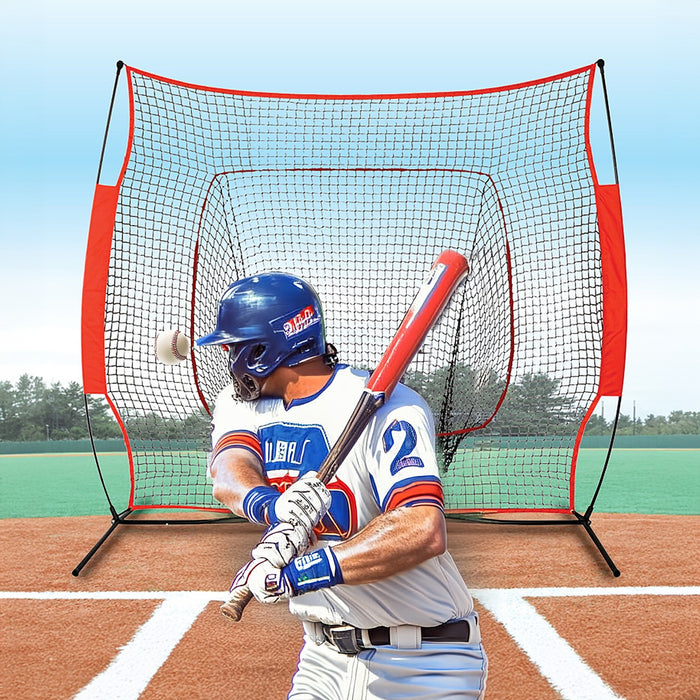 Portable Baseball Training Net Stand Softball Practice Sports Tennis