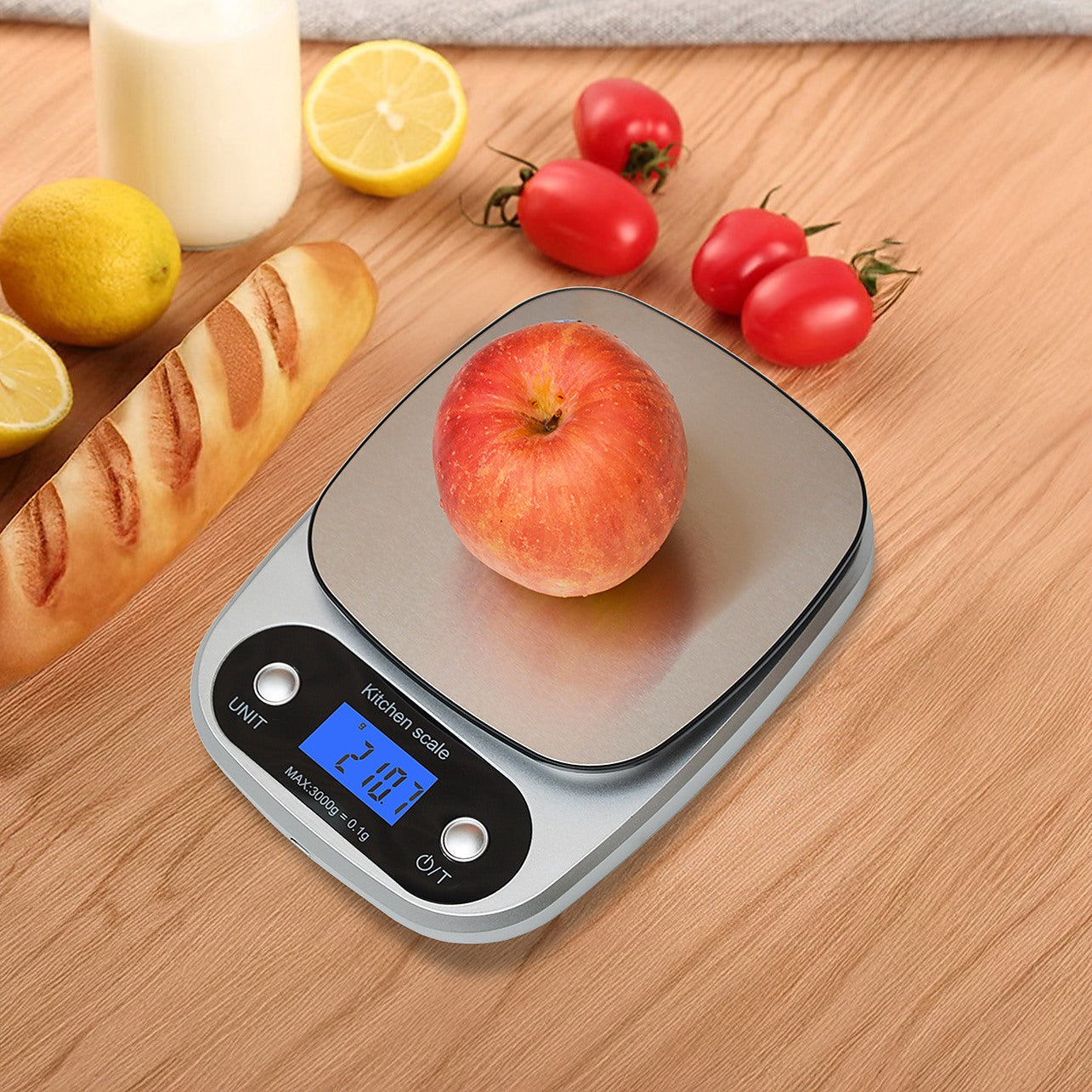 0.1g High Precision Kitchen Scale Rechargable Food Scale Digital 3KG Home Lifestyle Personal