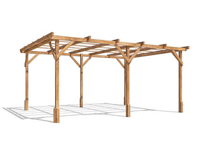 Wooden Pergola Gazebo Shed - 4x3m