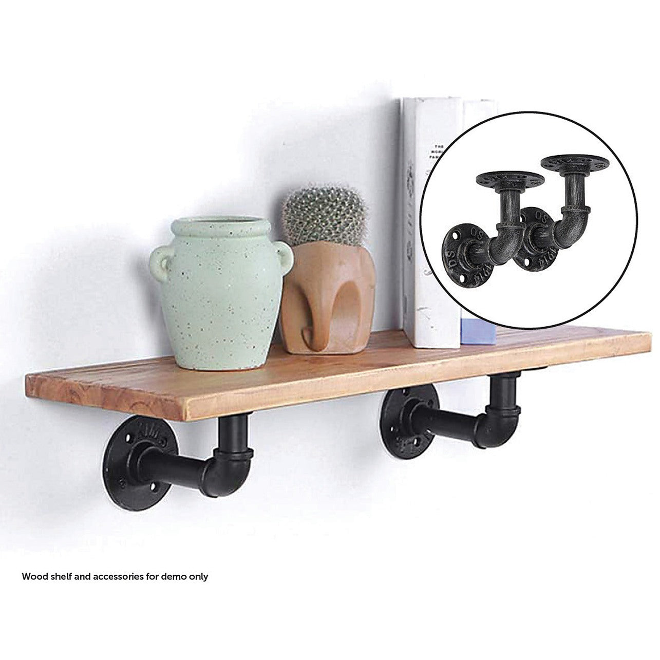 Black iron store pipe shelves