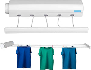 Wall Mounted 5 Arm 26m Clothes Airer Folding Concertina Cloth Dryer Washing  Line