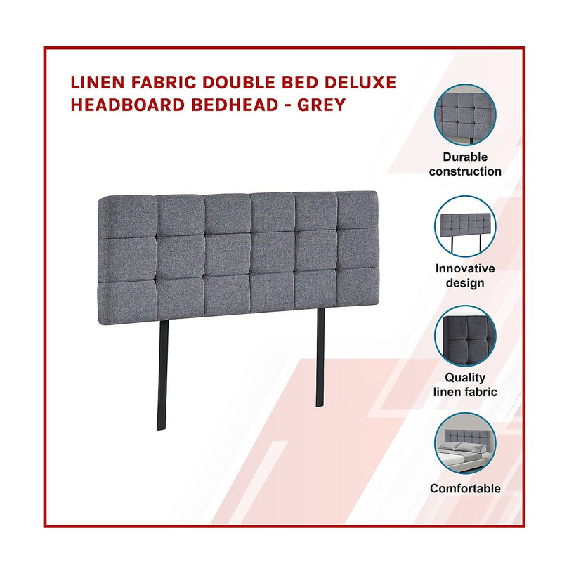 Grey Linen Fabric Double Deluxe Tufted Headboard Bedhead Home   0d82a61d7d2b46dabcfea75a2e1f4853 800x 