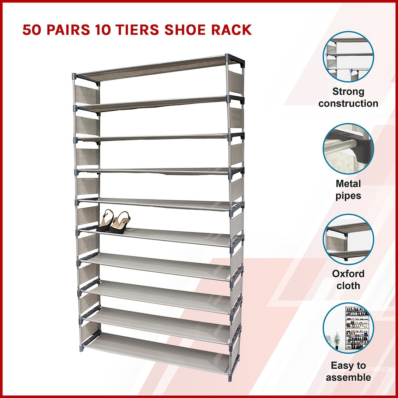 10 Tier Shoe Rack/Shelf