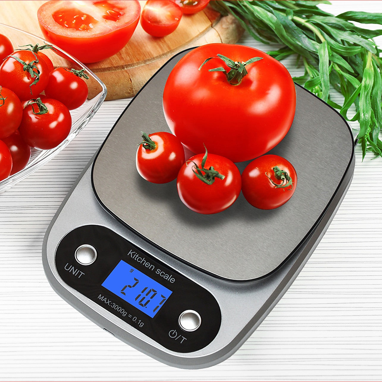 The Prep Container Chef digital kitchen scale multifunction nutrition food  scale. easy to clean, precision measuring