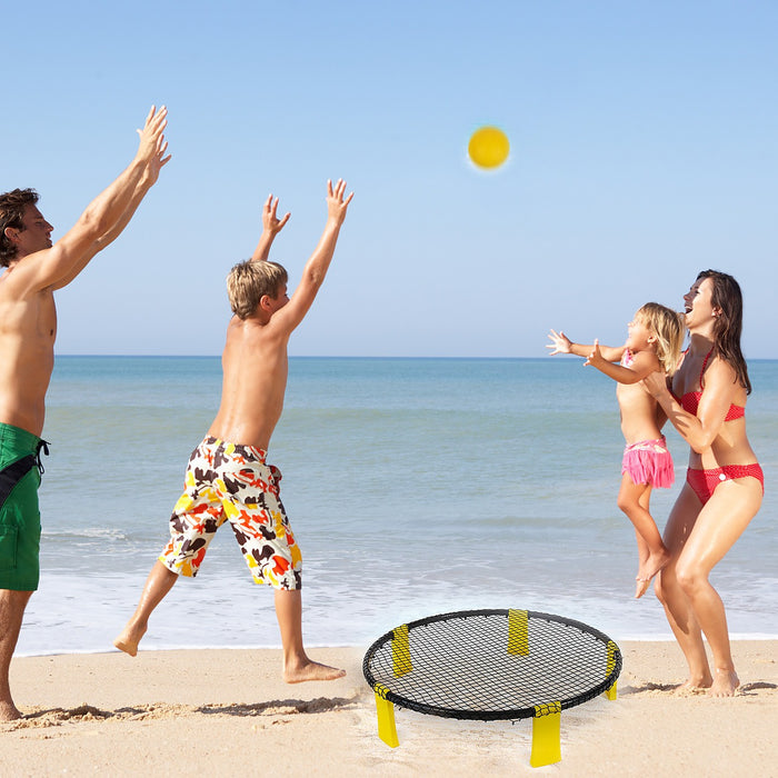Mini Volleyball Set Outdoor Game Garden Beach Net Ball Kit Sport