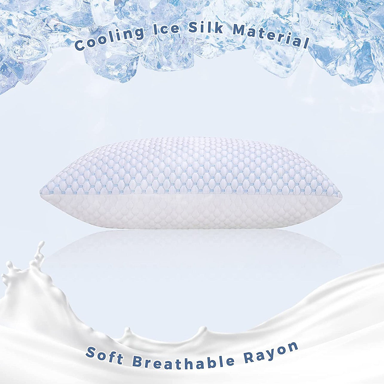 Memory Foam Pillows Heat Moisture Reducing Cool Gel Infused Soft