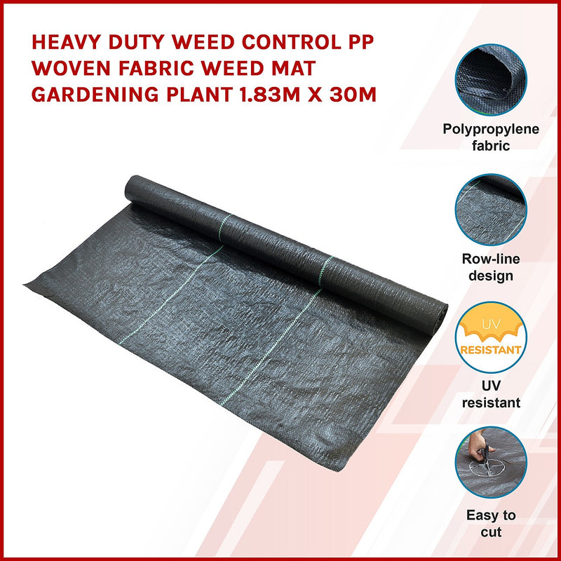 Heavy Duty Weed Control PP Woven Fabric Weed Mat Gardening Plant