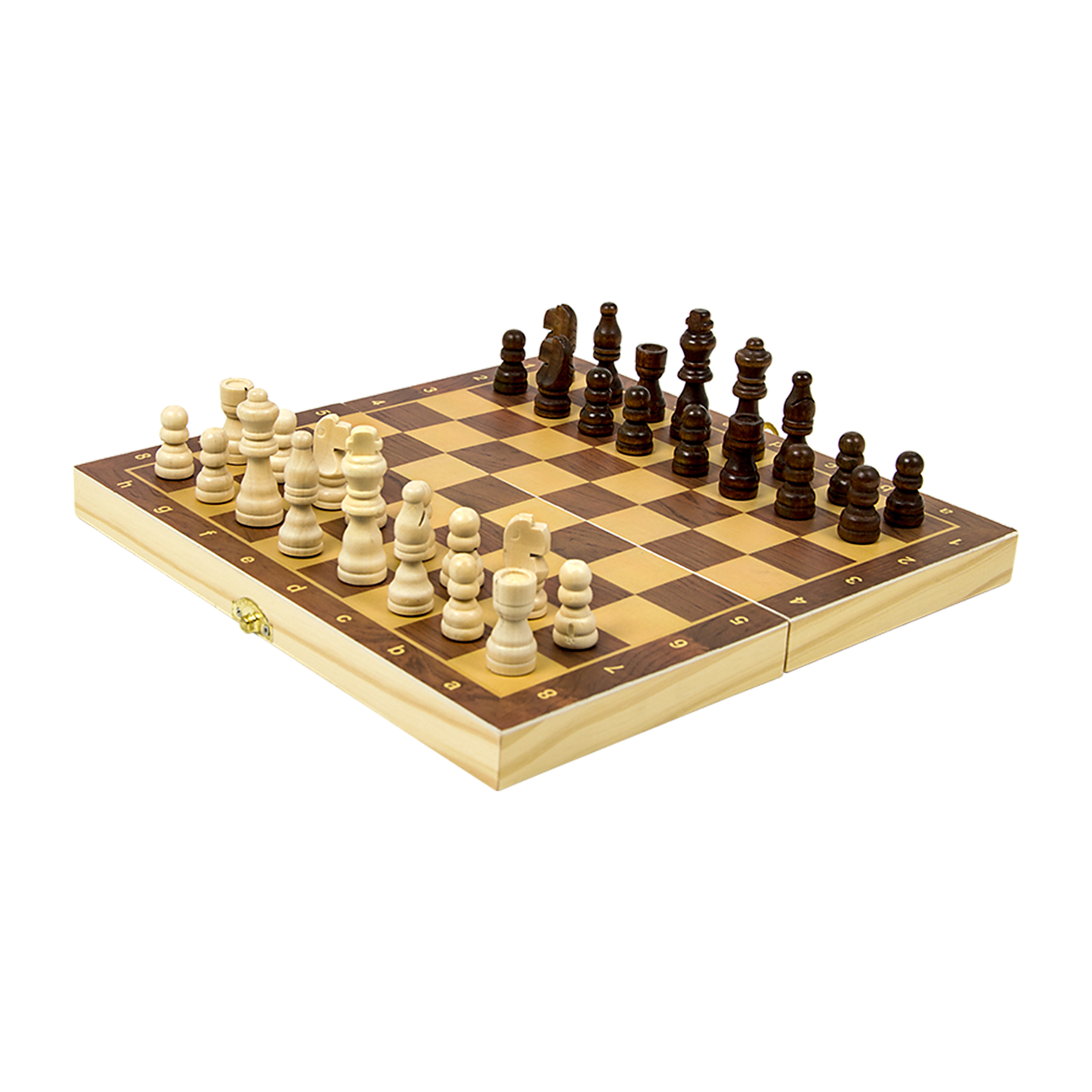 Toy Time Chess Set with Folding Wooden Game Board (Chess) in the Board  Games department at