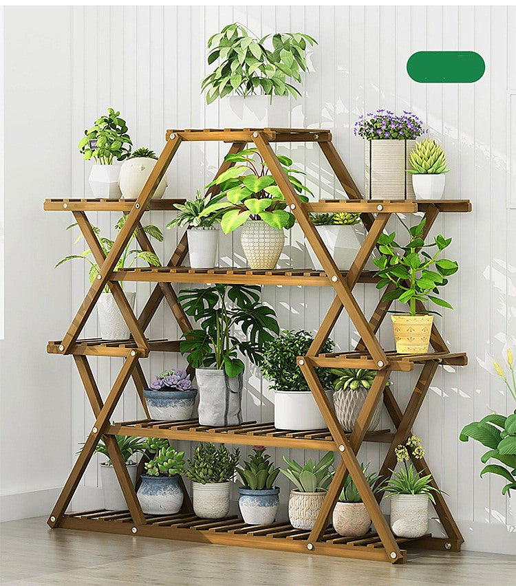 Bamboo Multilayer Flower Plant Bonsai Rack Shelf Stand Porch Lawn Patio ...